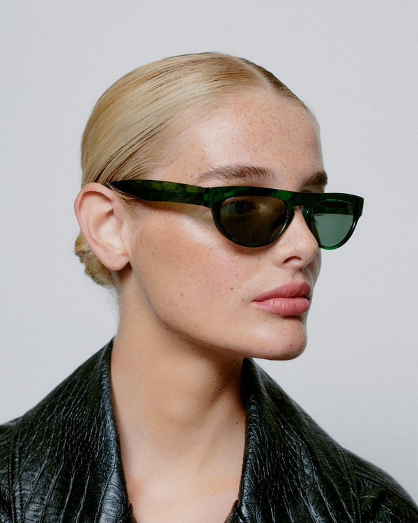 Jake / Green Marble Transparent & Graphite Green Lens - Shade Files